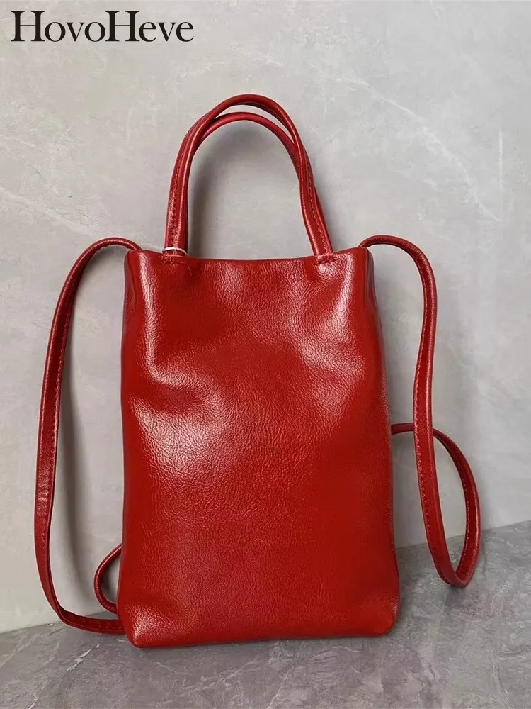 

Женская повседневная сумка через плечо из натуральной яловой кожи, маленькая сумка-тоут, дорожная сумка через плечо с ремешком, мягкая кожа, мини-клапан