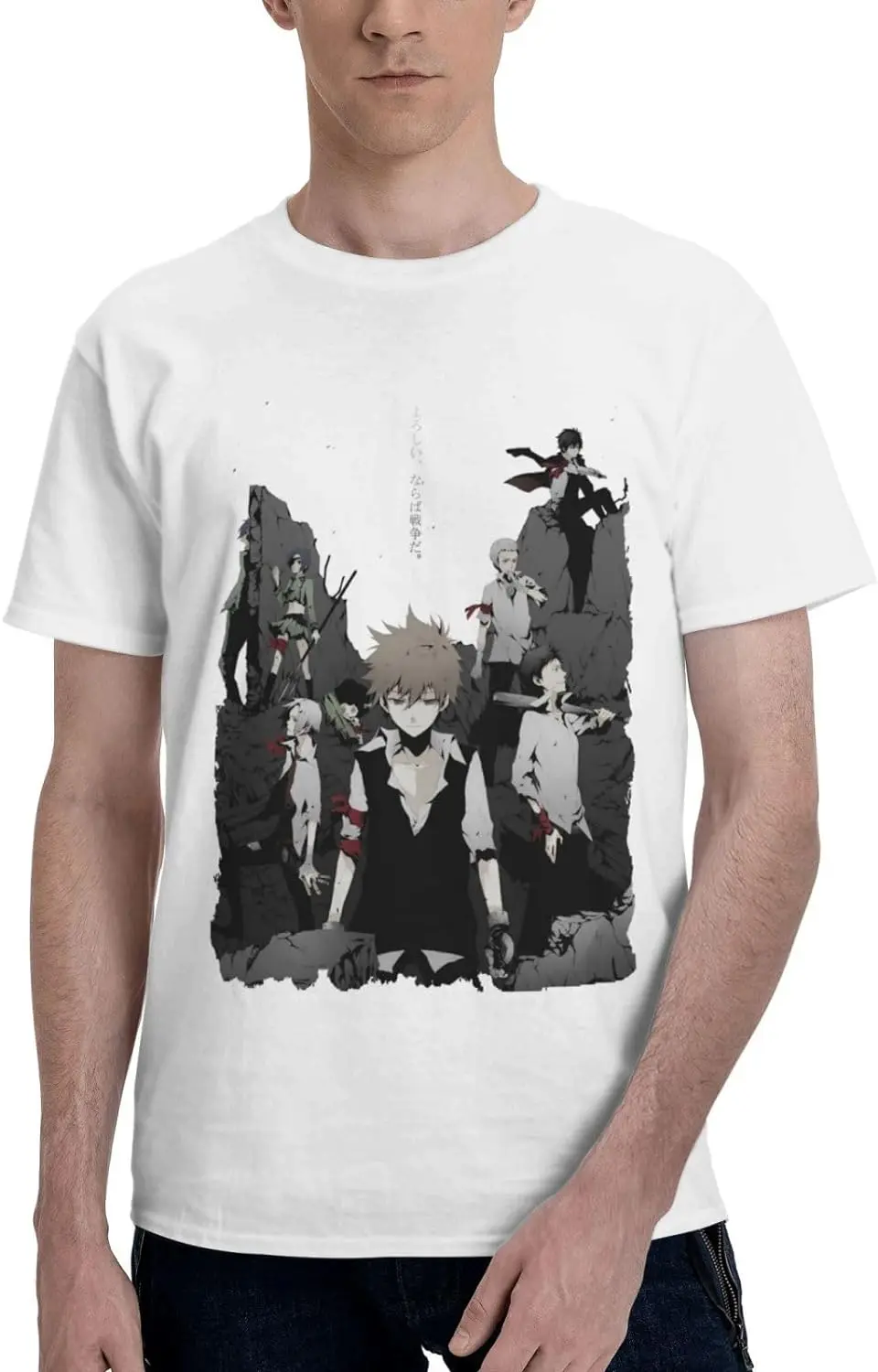 Anime T Shirt Man Fashion Crew Neck Short Sleeve Tee