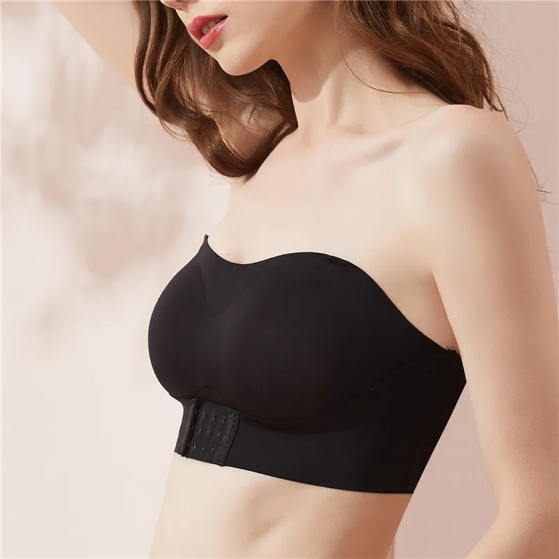 Bra สำหรับผู้หญิงที่มองไม่เห็น Tube Tops ไม่มีรอยต่อไร้สาย Brassiere ไม่มี Push Up Bras ชุดชั้นในเซ็กซี่ Bralette