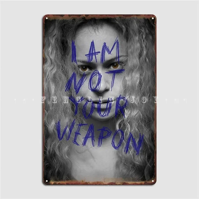 Helena Weapon Orphan Black Metal Sign Wall Plaque Wall Pub Designing Club Bar Tin Sign Poster
