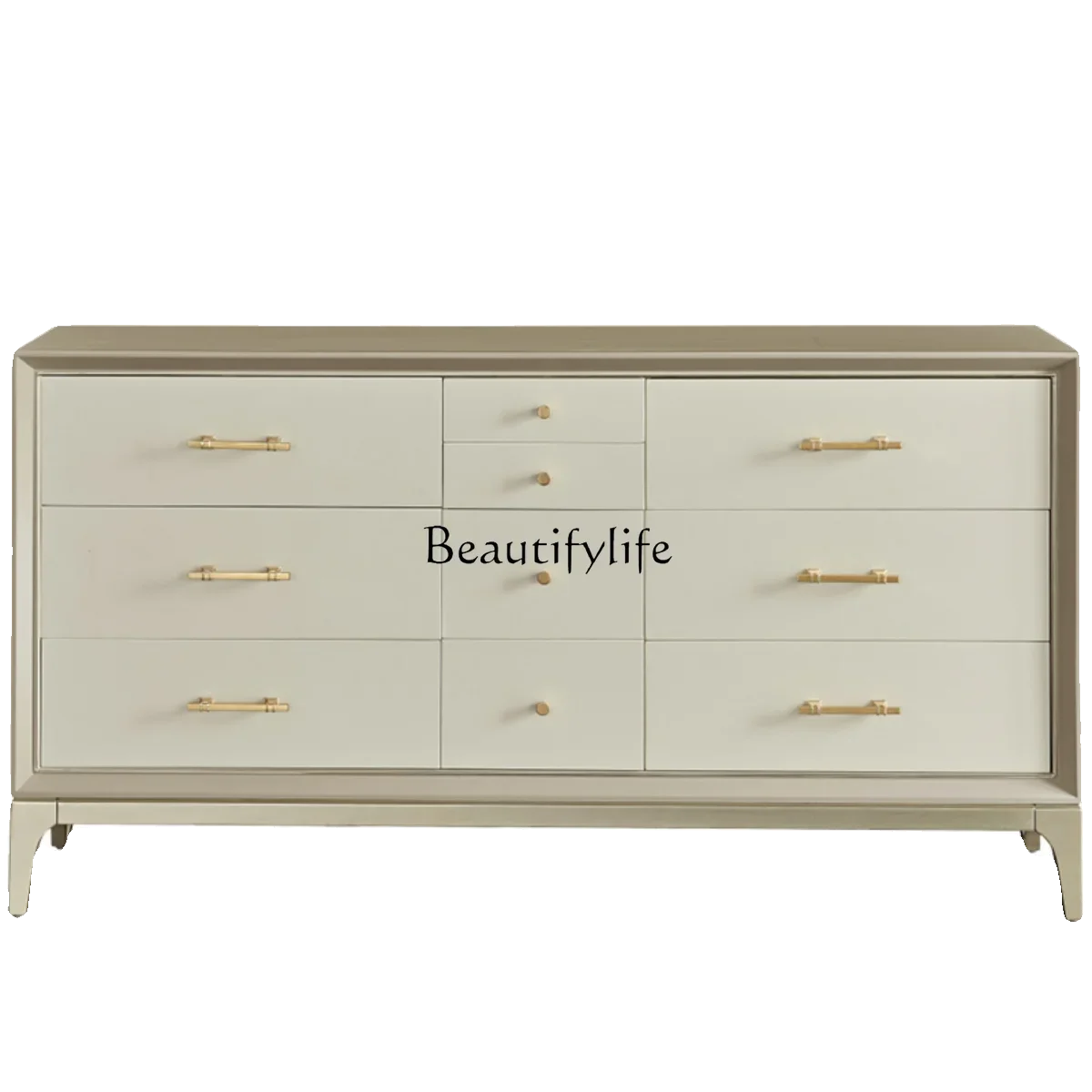 

New American light luxury solid wood chest modern simple living room entrance storage cabinetL