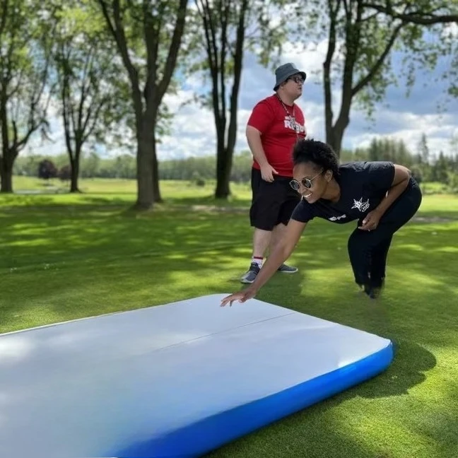 Summer Fun Outdoor Air Carnival Playground Adult Street Curling Rink Activity Inflatable Game