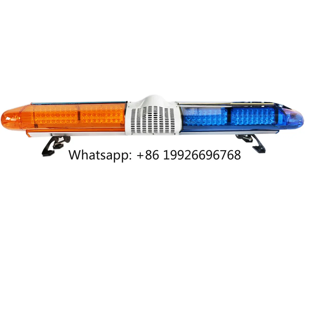 

120cm Emergency LED Light Bar Amber Blue Rooftop Warning Beacon 12V/24V Siren Speaker for Trucks & Cars Car Light Accessories