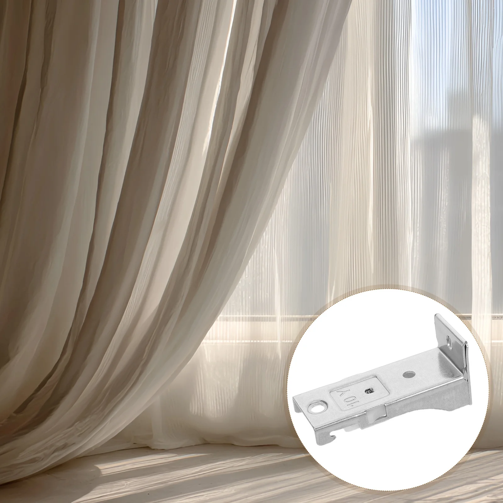 

10Pcs Stainless Steel Curtain Track Mount Brackets Thickened Widened Vertical Blinds Roller Shade Mounting Hardware