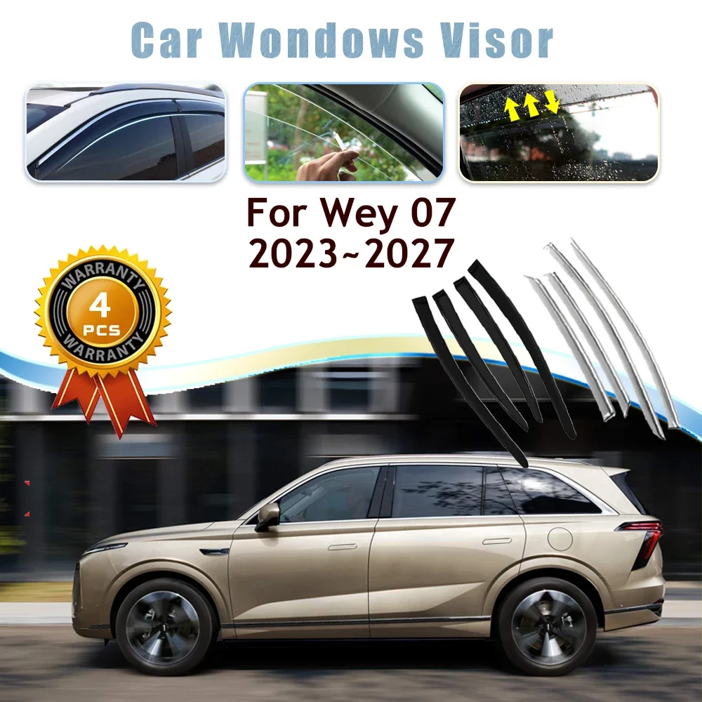 

Car Window Visor For GWM Wey 07 Lanshan 2023 2024 2025 2026 2027 Rain Guard Deflector Trims Cover Weathershield Auto Accessories