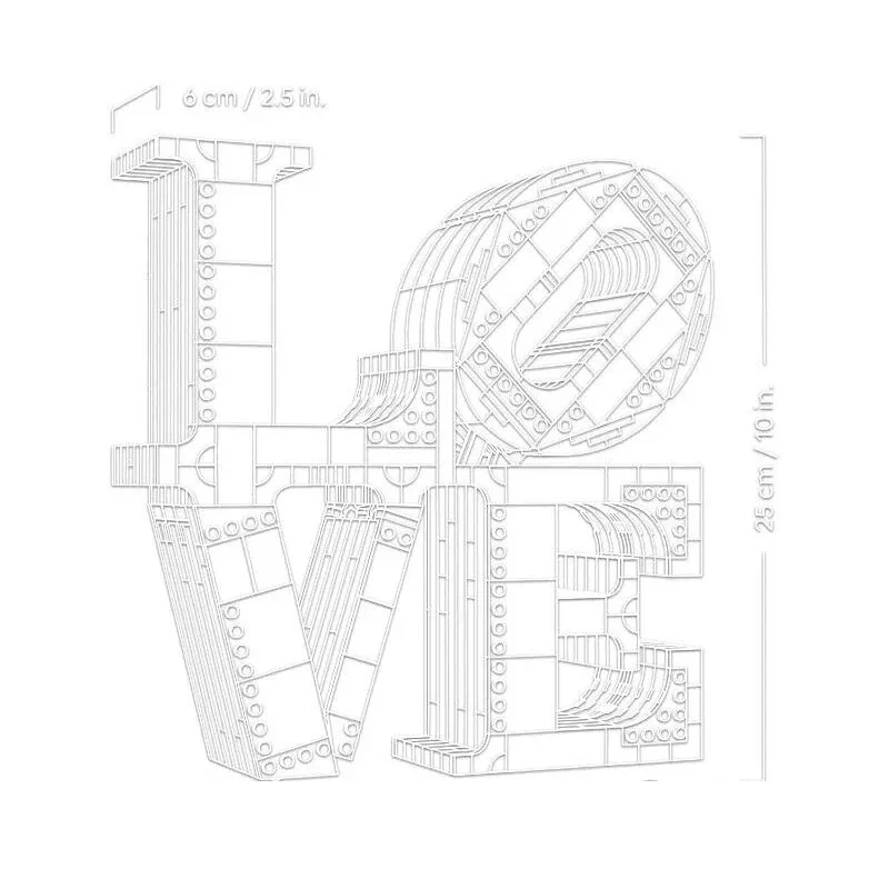 

791pcs Art Life Creative Series Model LOVE Sculpture Girl Educational Assembly Building Blocks Toy Birthday Gift 31214