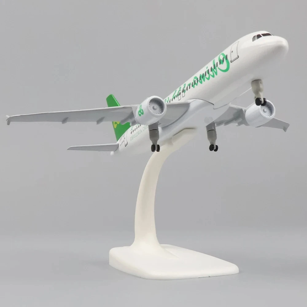 20 Cm 1:400 Metal Aircraft Model  Spring Airlines A320 Replica Alloy Material With Landing Gear Children'S Birthday Gift