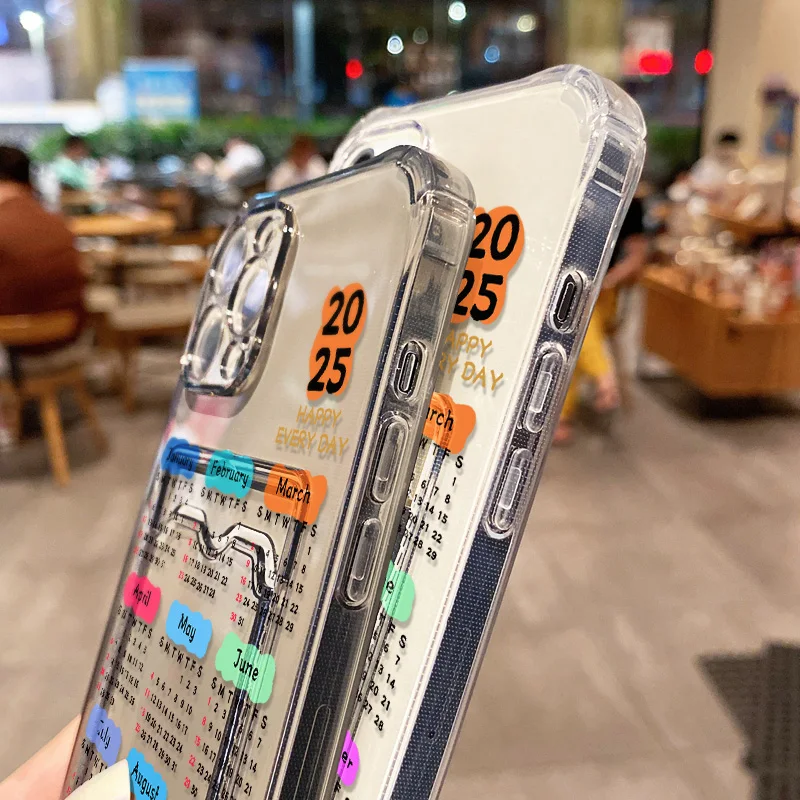 2025 التقويم جديد واضح لينة حافظة للبطاقات ل Poco X6 F6 X5 برو حافظة شاومي ريدمي نوت 13 12 11 10 9 برو 14C جيب غطاء الهاتف