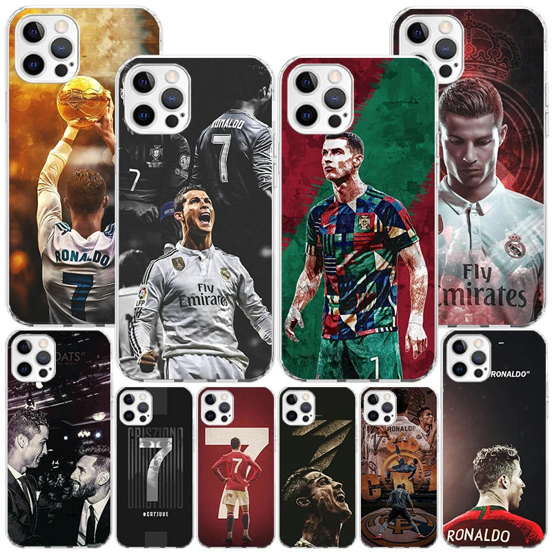 C-CR7 Football Star Phone Case For iPhone 16 Pro Max 15 + 14 Plus 11 12 13 Mini Xs X XR 7 8 SE Personalized Gift Print Cover