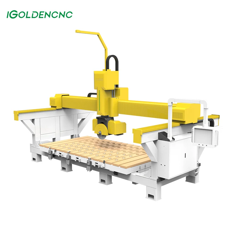 5 Axis Cnc Bridge Saw Cutter 45 Degree Cnc Bridge Saw Stone Cutting Machine Polishing