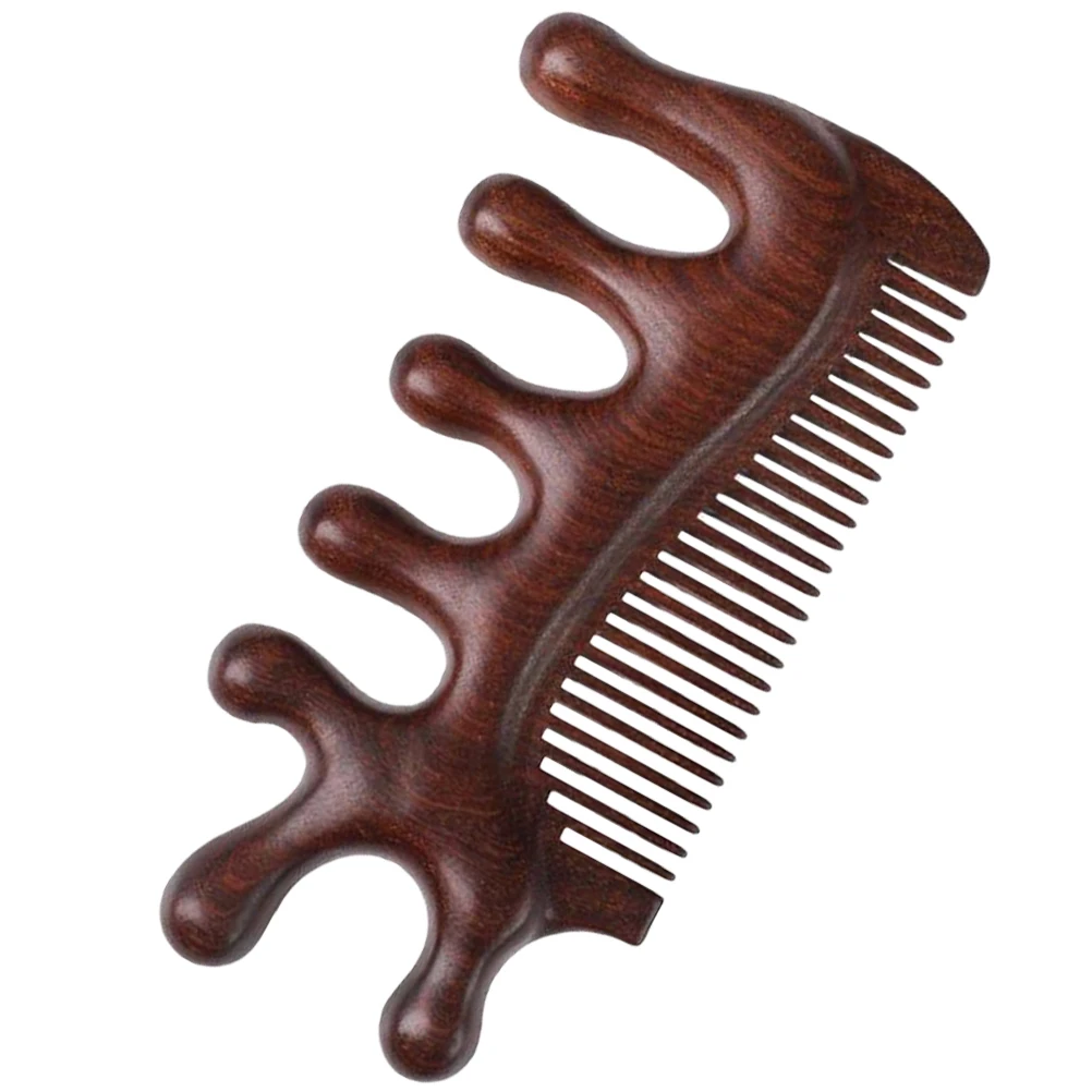 

Massage Comb Wooden Wide Tooth Scalp Massager Handheld Detangler Portable Hair Care Tool Natural Wood Travel Home Use