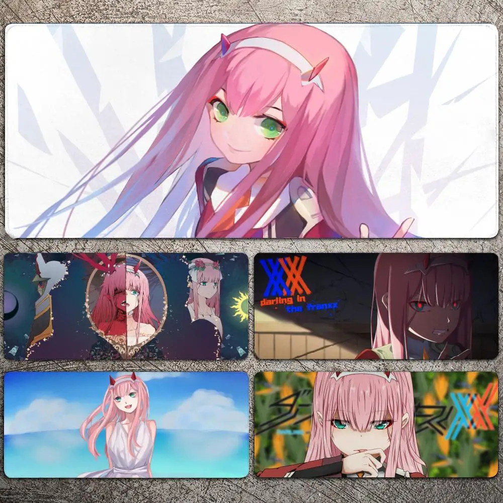 

Anime Zero Two Darling In The Franxx Mousepad Large Gaming Mouse Pad LockEdge Thickened Computer Keyboard Table Desk Mat