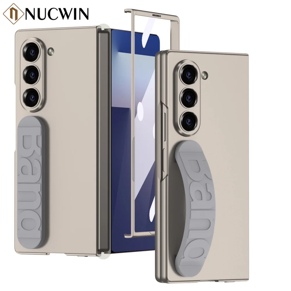 

ZFold7 Cases 360 Protection Built-in Screen Protector Hard PC Case for Samsung Galaxy Z Fold 7 Fold7 Elastic Wristband Cover