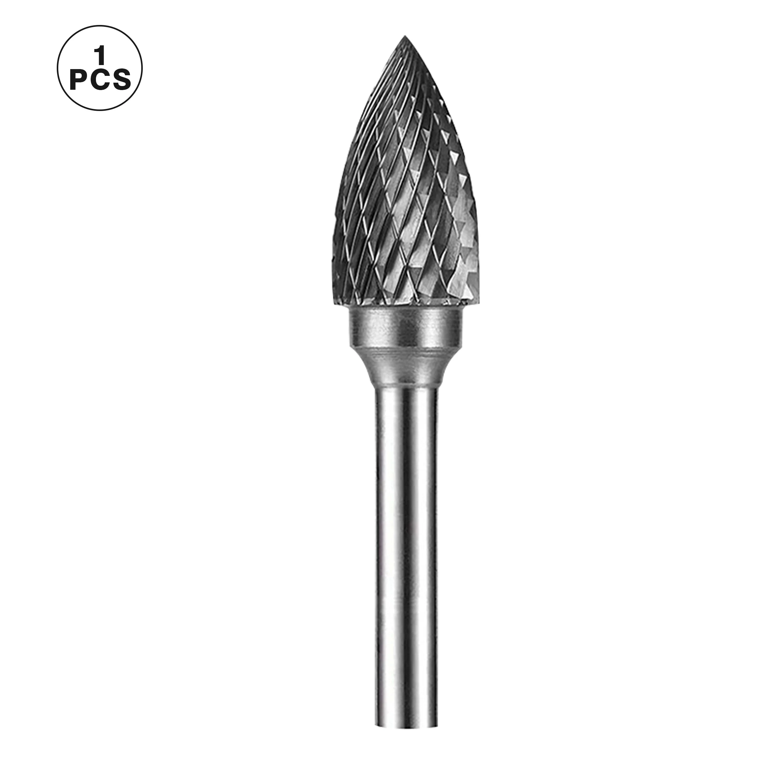 G GX0618M06 Carbide Rotary File 6mm Tungsten Steel , Metal Wood Carving Grinding Burr Milling Cutter Machinery Accessories Tools