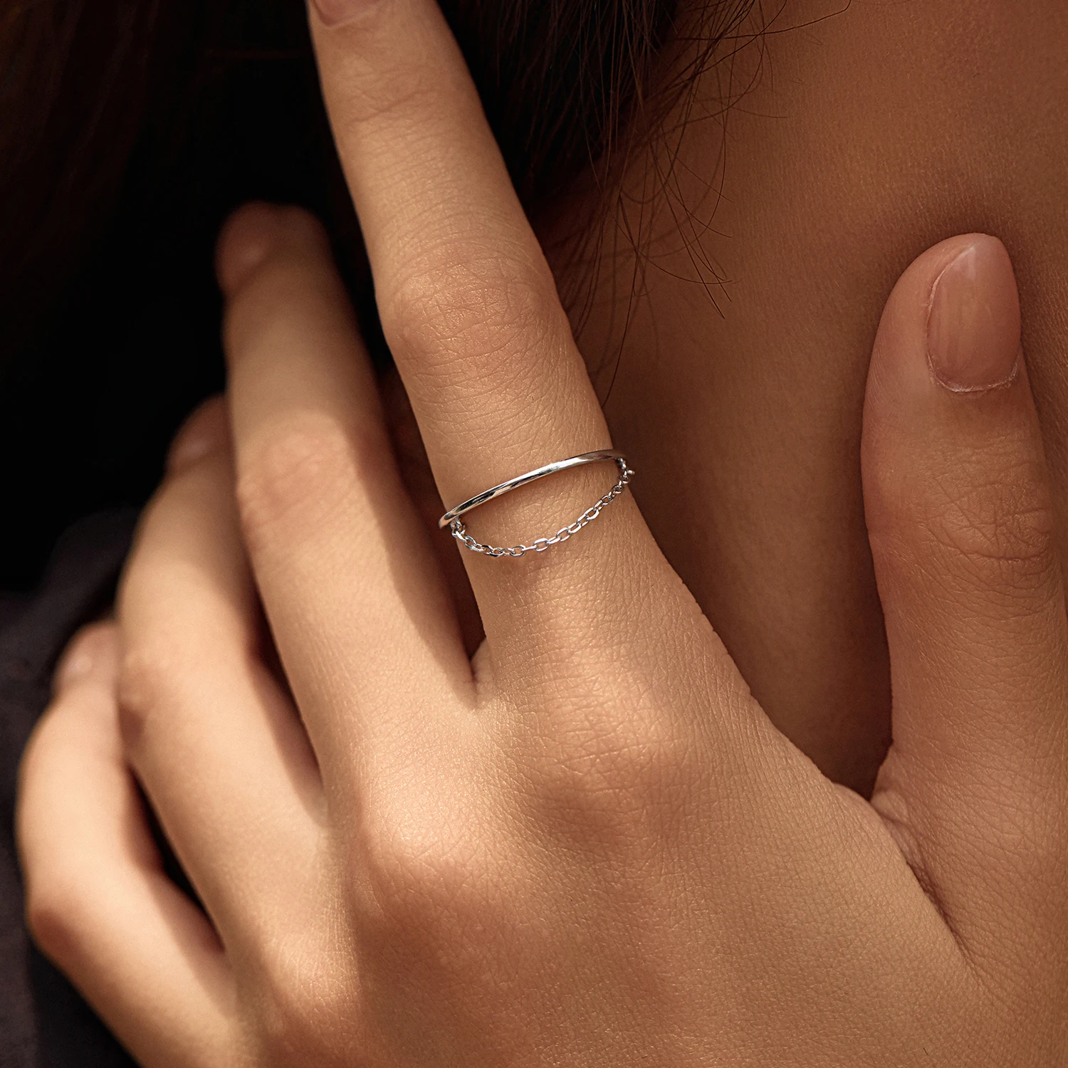 MODIAN 925 Sterling Silver Tas - Minimalist Ring Stackable recension och pris