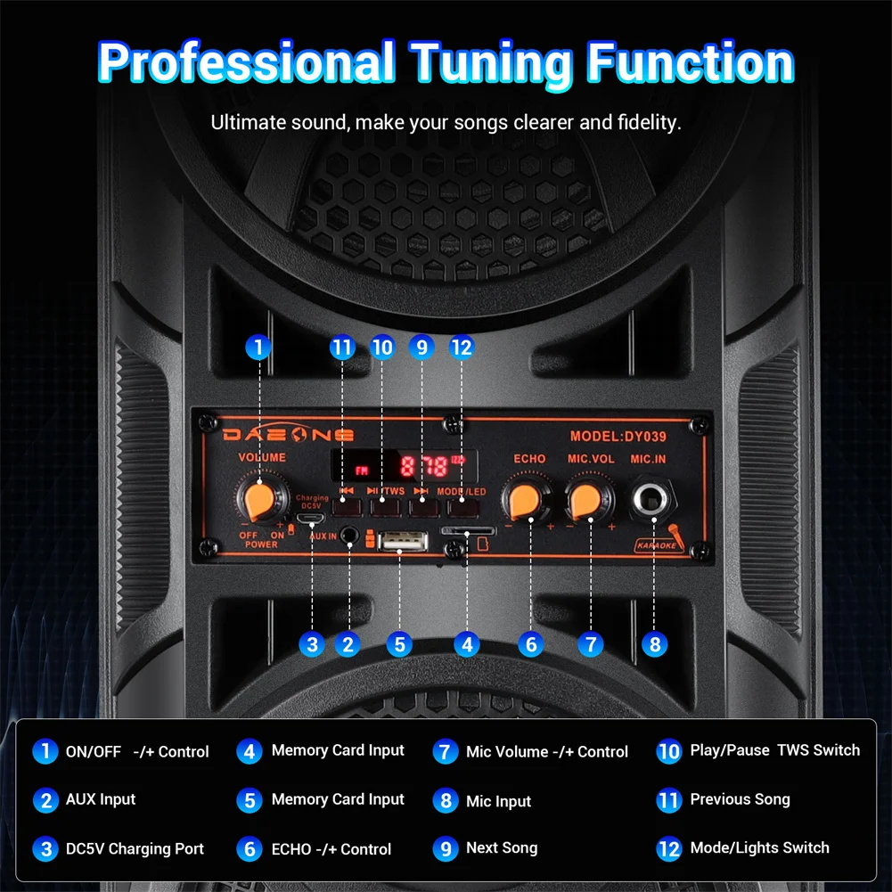 3000W Portable Bluetooth Speaker 4
