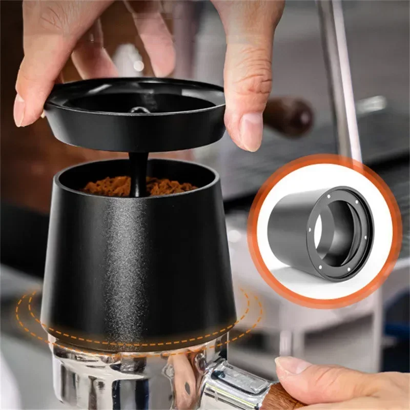 Espresso Blind Shaker 58mm,Aluminum Magnetic Dosing Ring Cup Espresso Barista Powder Picker Brewing Bowl EK43 58mm