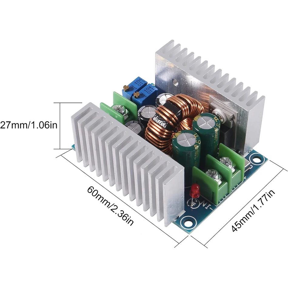 DC-DC Buck Converter Module Buck Regulator 6-40V to 1.2-36V Output Voltage Adjustable Converter Power Supply Module 300W 20A CC