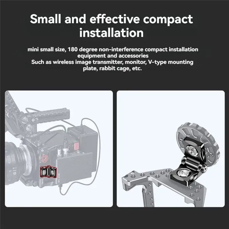 DT98 Folding L Plate for Arri Positioning Right-Angle Adapter for DJI SDR Transmitter Bracket, Aluminum Alloy Monitor Mount