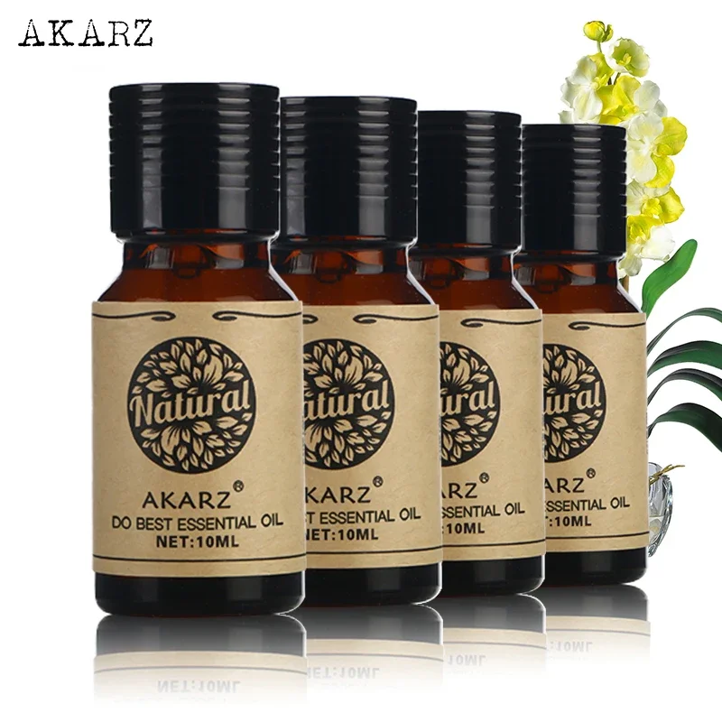 

AKARZ Aromatherapy Essential Oil Set - Energize and Refresh Your Senses with Grapefruit, Peony, Jasmine, and Violet - 10ml*4