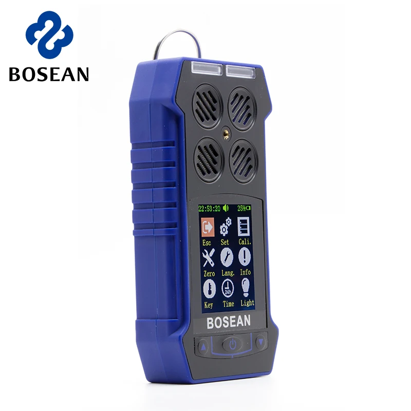 Portable methane O2 H2S CO2 gas detector on sale