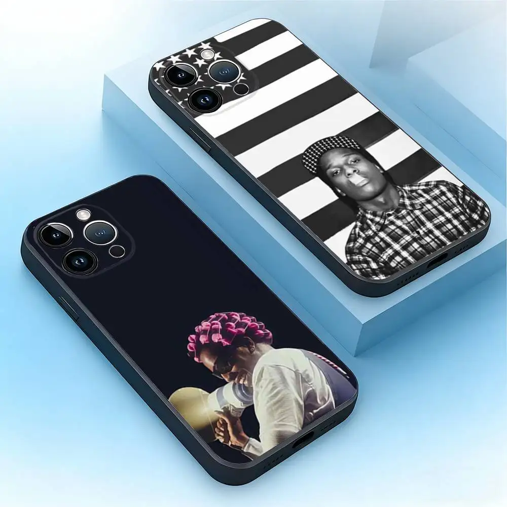 

Popular Rapper ASAP Rocky Phone Case For iPhone 17,16,15,14,13,12,11,Plus,Pro Max,Air,SE,Mini,Soft Silicone Black Cover
