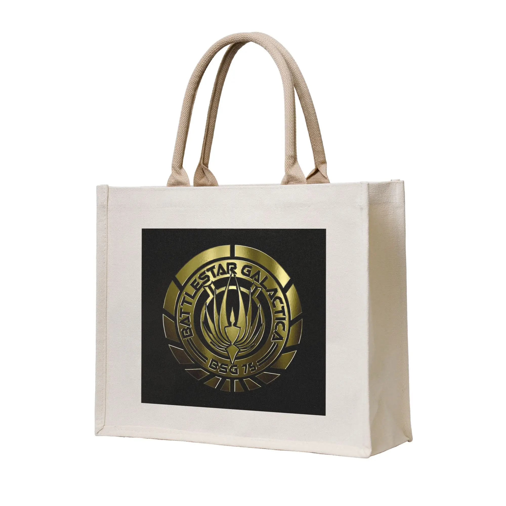 

Сумка-шоппер с эмблемой Battlestar Galactica (металлическая), холщовая, складная, для женщин, на плечо, дорожная сумка-тоут