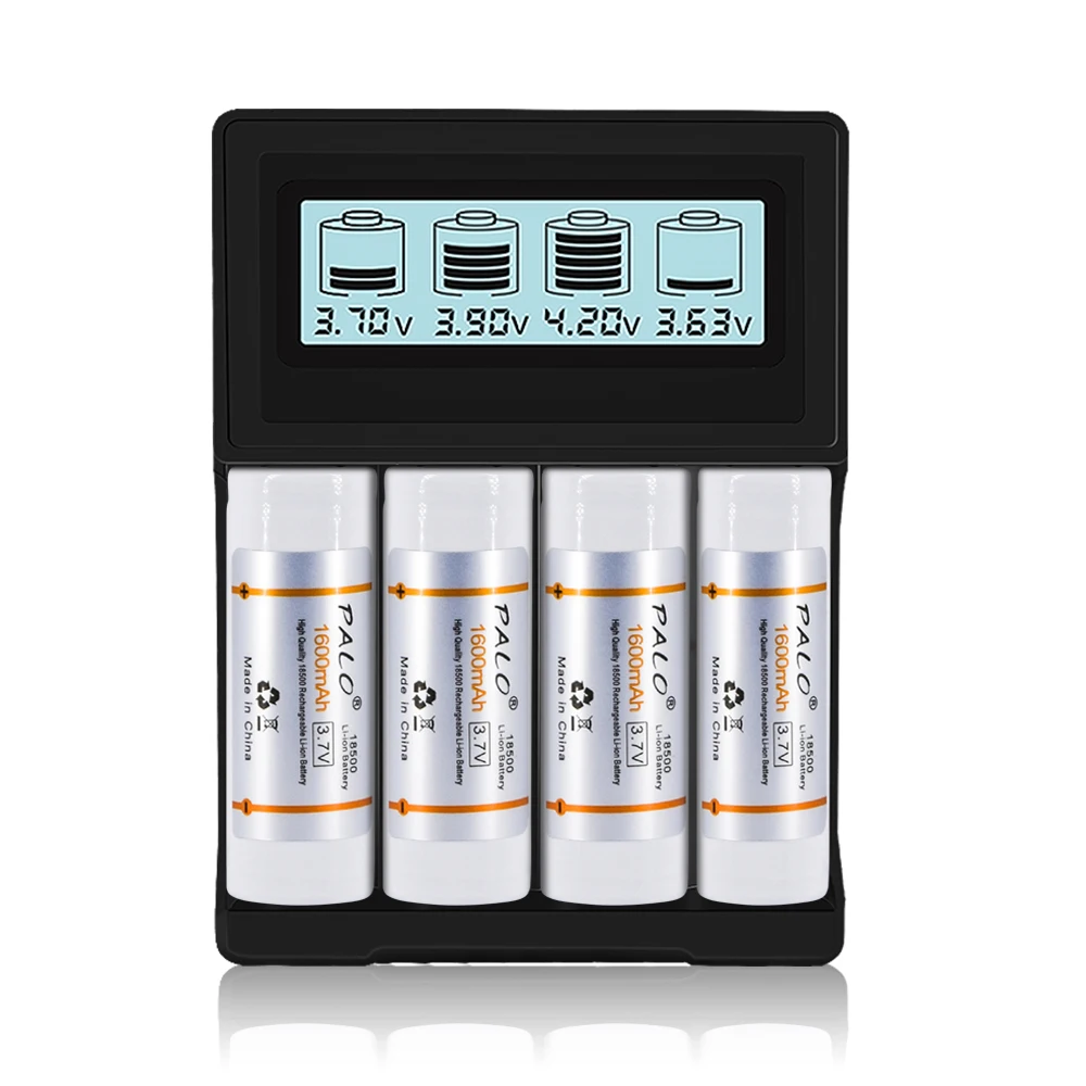 بالو 18500 1600mAh 3.7 V بطارية قابلة للشحن قابلة للشحن بطارية أيون الليثيوم ل مصباح ليد جيب