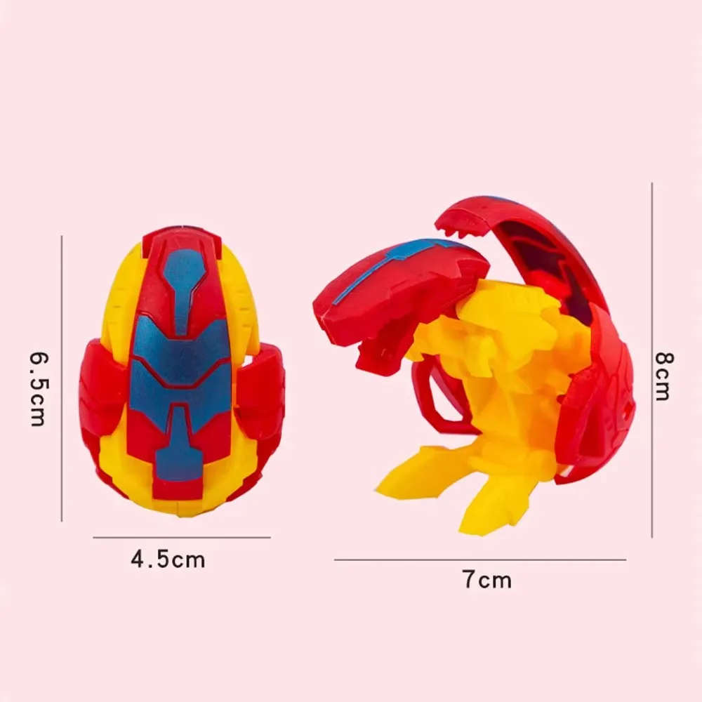 Transforming Dinosaur Egg Toy 2-in-1 Twist Deformation Creature Figures Assorted Colors Novelty Fidget Collectible Random Style