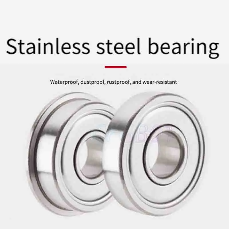 304 Stainless Steel Flanged Bearing With Flange 6800-6804ZZ Double Shield Miniature Motor Bearings SF6000 6001 6002 6003 6004