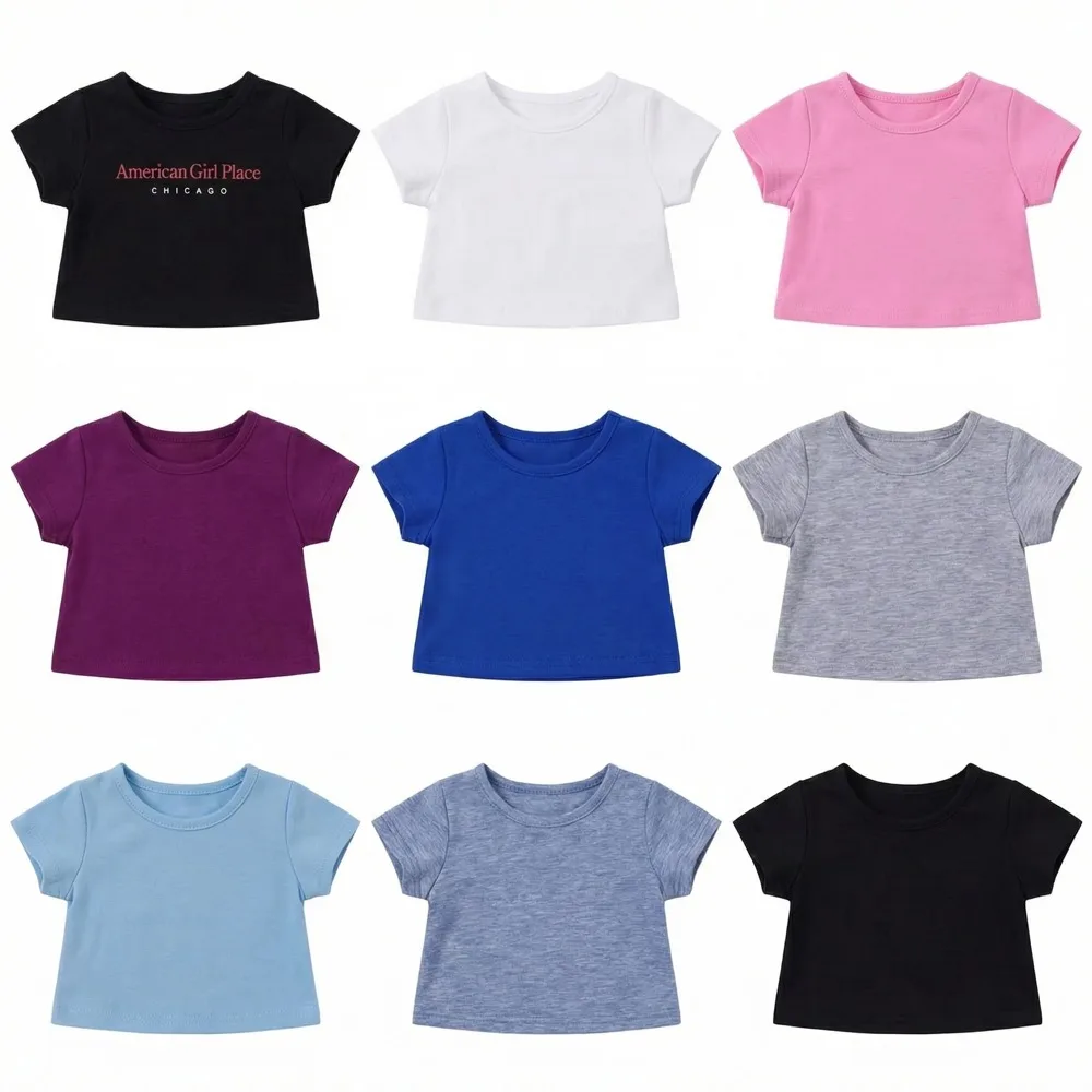 1/3BJD 인형 옷 티셔츠 우리 세대 인형 액세서리 정장 소녀와 소년 선물을위한 많은 솔리드 컬러 패션 수제 맞는