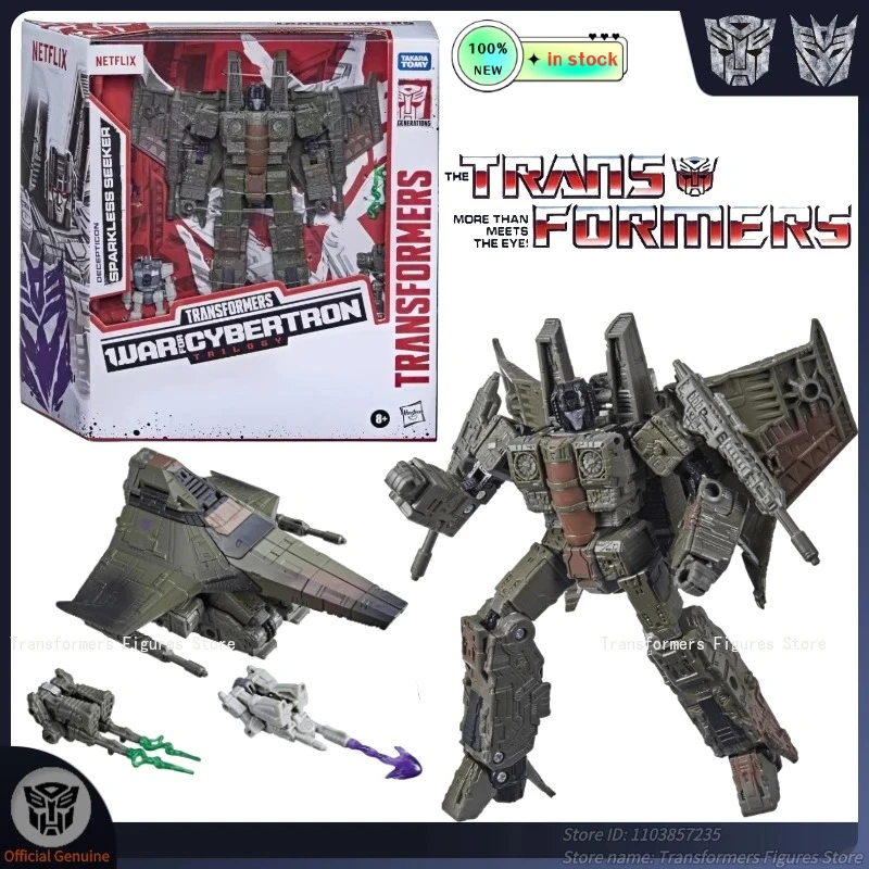 العلامة التجارية الأصلية الجديدة محول ألعاب روبوتية G سلسلة Netflix Starscream G1 فيلم الكرتون عمل الشكل أنيمي المنقولة نموذج الهدايا