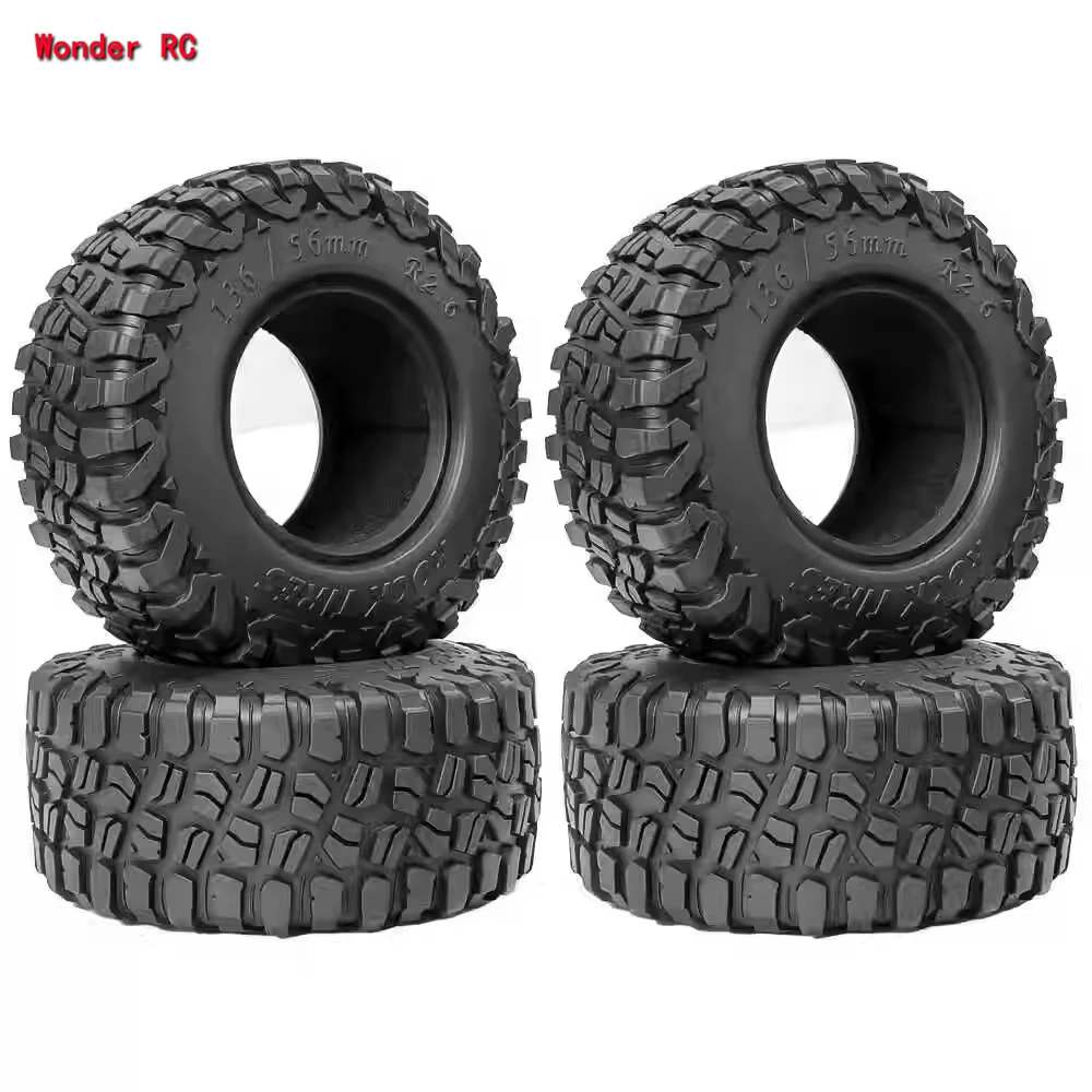 2.6inch 136x56mm Simulated BFGoodrich Km3 Tire for 1/8 RC Crawler Car CROSSRC Easy To Control 4082 H8H TRX4 1:7 Lelaluo MK07 Car