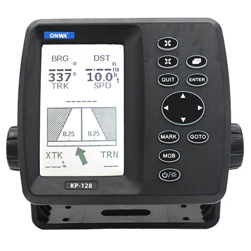 ONWA KP-128 Navigator Satelit Laut 4.3 Inci dengan GPS/SBAS 12V Waypoint dan Jalur Penerbangan untuk Petualangan Bahari