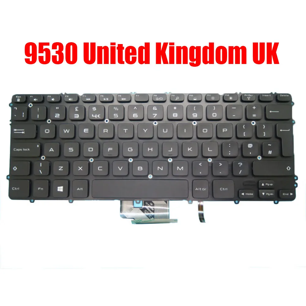 UK AR US Laptop Keyboard For DELL For XPS 9530 For Precision M3800 03H5CJ 3H5CJ 02V354 0HYYWM HYYWM Arabia English Backlit New