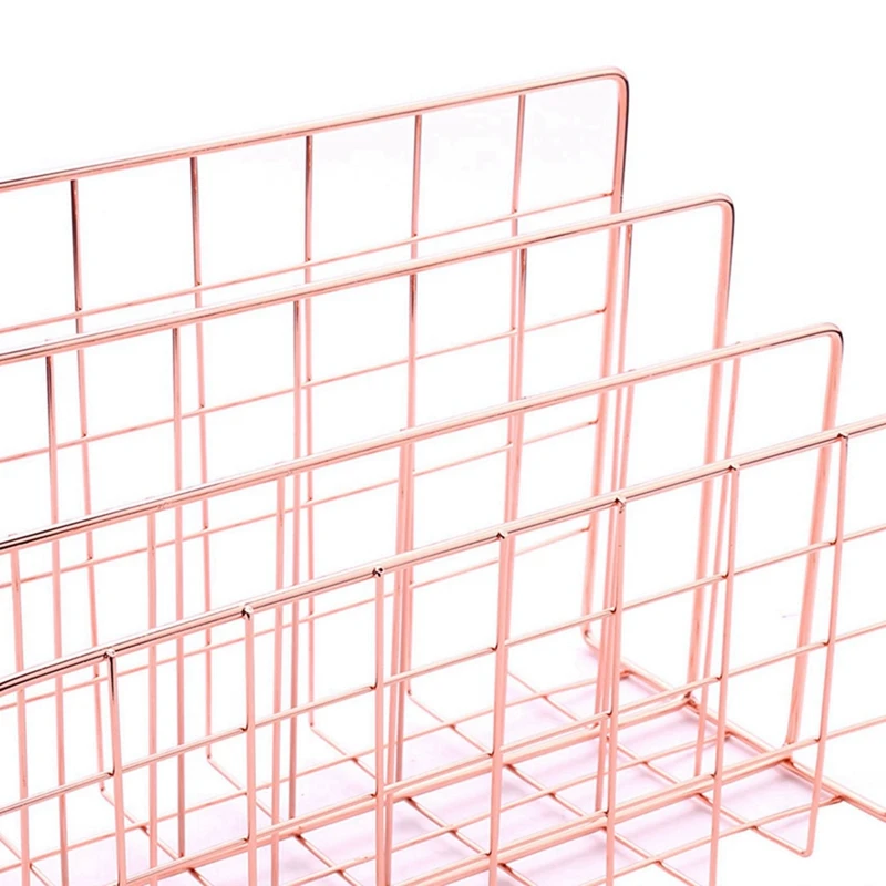 3X настольный органайзер для почты, сортировщик почты из металлической проволоки с 3 отделениями, органайзер для писем для писем, книг, открыток и многого другого