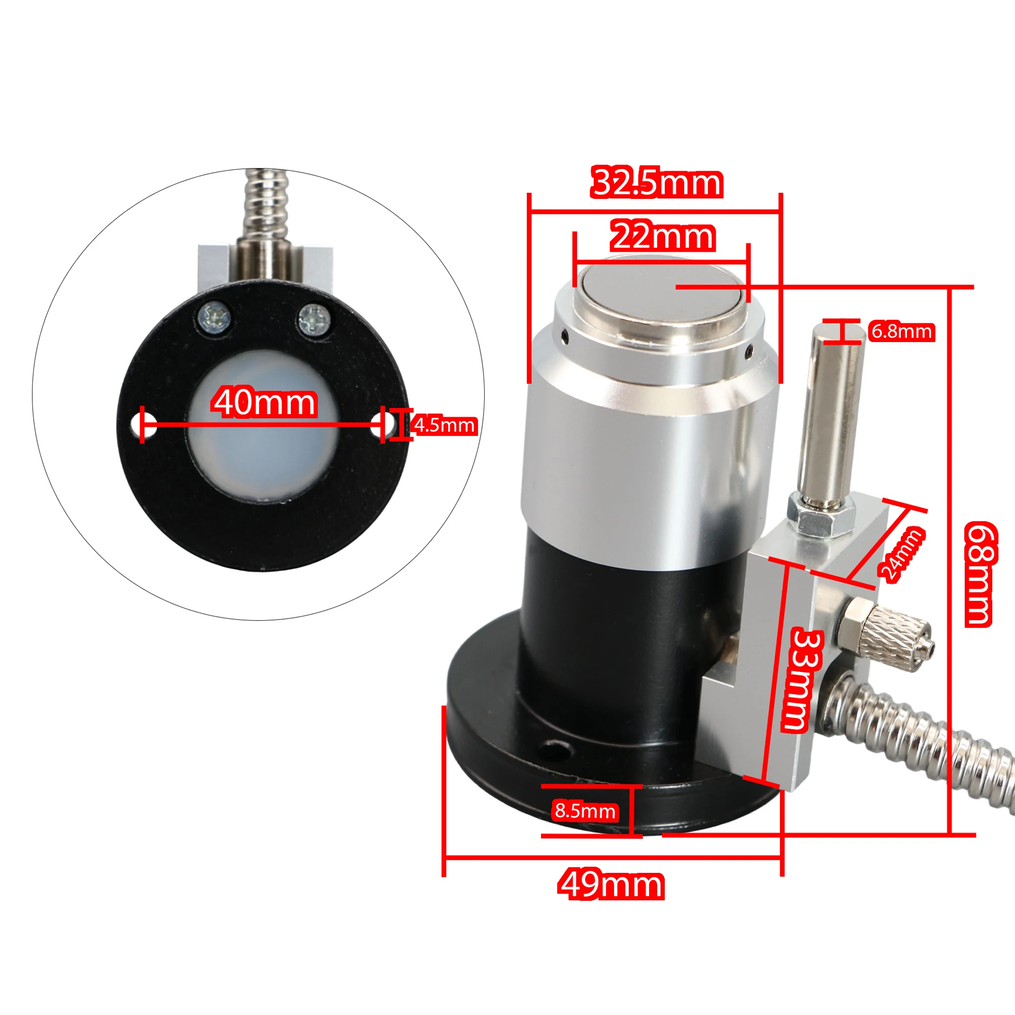 CNC Tool Sensor Automatic Normal Close Normal Open Z Axis Probe 4 Wires NC No Auto Zero Touch Plate for CNC Engraving Machine