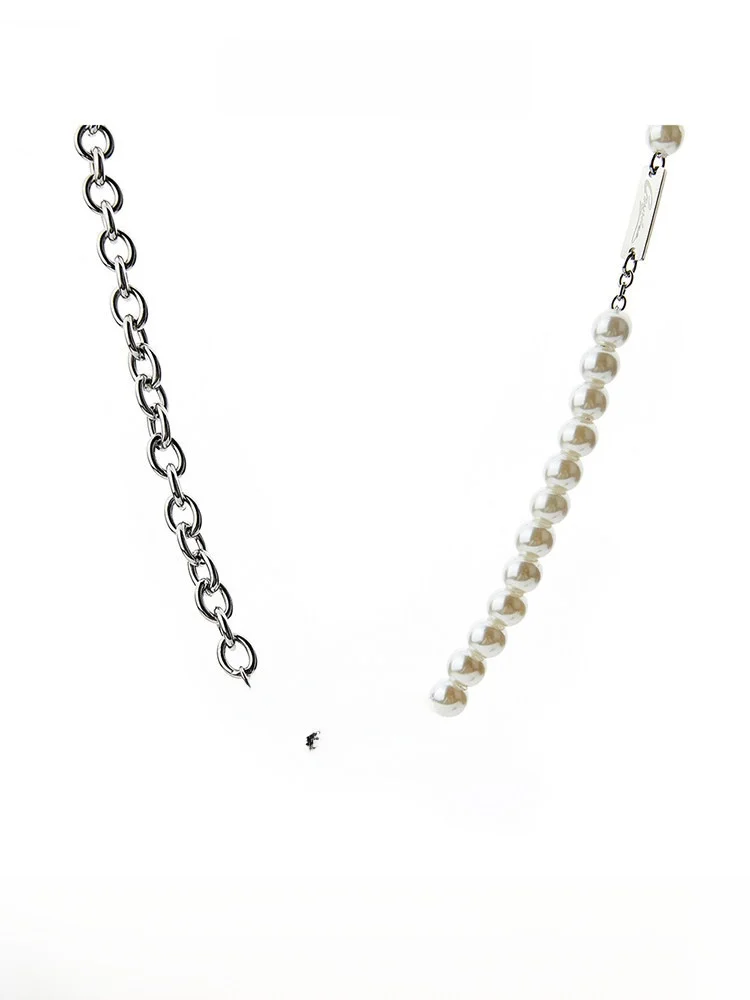 collier-guukahero-en-perles-patchwork-luxe-minimaliste-sensation-haut-de-gamme-ambiance-hip-hop-decontractee-chaine-battement-de-cœur-accessoire-de-bijouterie