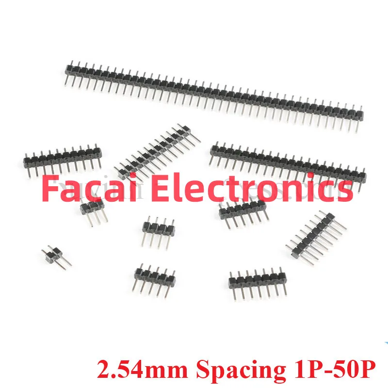 

10pcs/lot 2.54mm 2.54 Pin Header Single Row Male Breakaway PCB Board Strip Connector Pinheader 1x2P/3/4/5/6/7/8/10P/12/20 40Pin