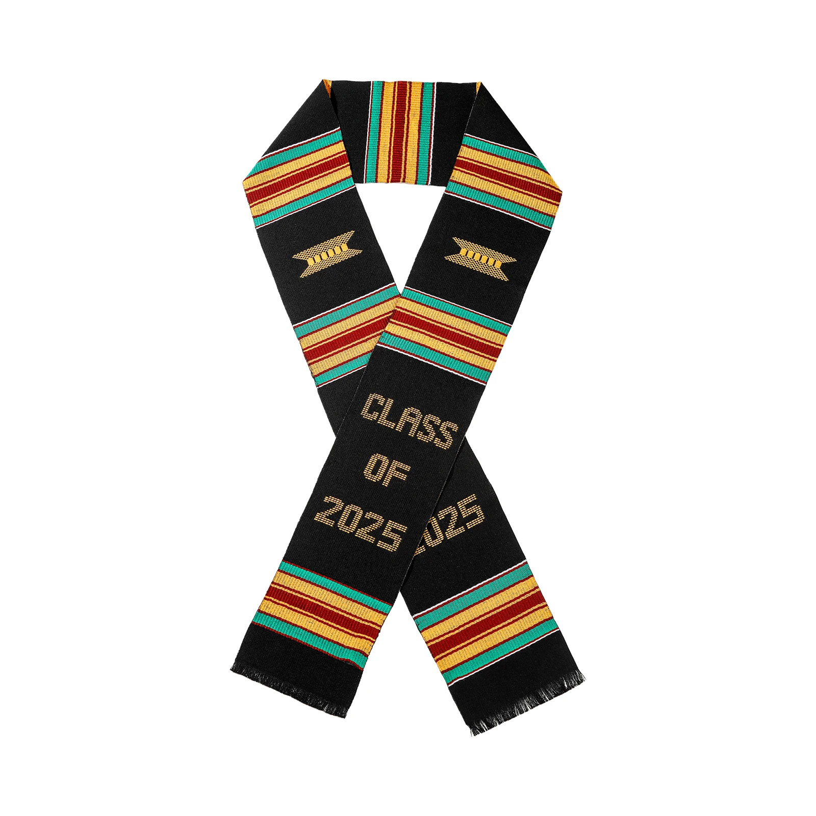 Kente Graduation Stole 2025 Ghanaian Style Sash for Graduates -Vibrant Colors for Stunning Graduation Photos