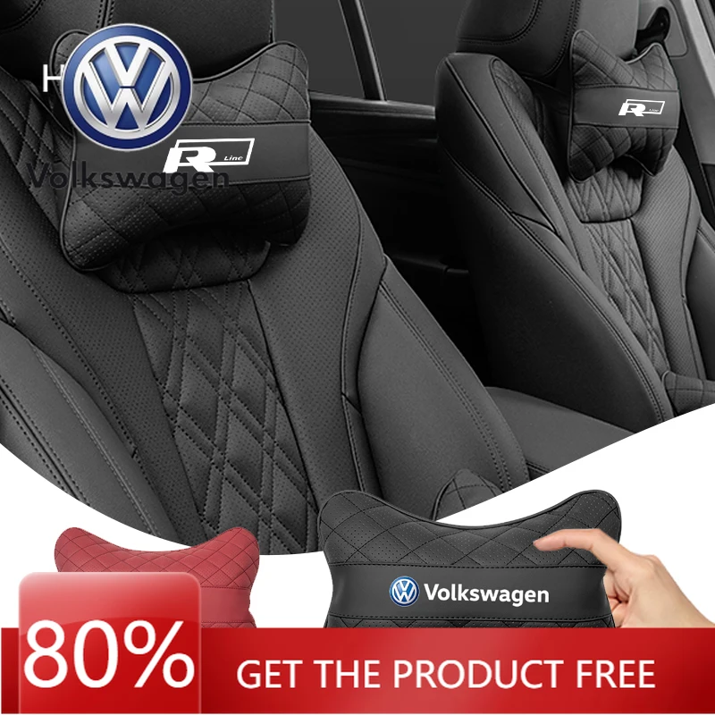 

Для VW Volkswagen Jetta MK5 Golf Высококачественный кожаный подголовник автомобильного сиденья Эргономичная подушка для шеи Для VW R Line Polo Tiguan Touran G
