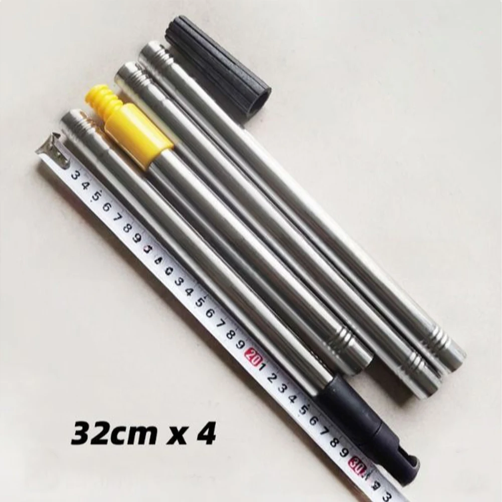 Paint Roller Extension Poles Stainless Steel Telescopic Rod With Threaded Plastic Connector Paint Roller Brush Extension Pole