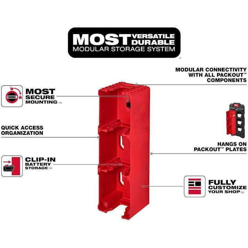 Milwaukee 48-22-8339 PACKOUT™ M18™ Durable Exhibition Battery Rack Power Tool Accessories MILWAUKEE Tools