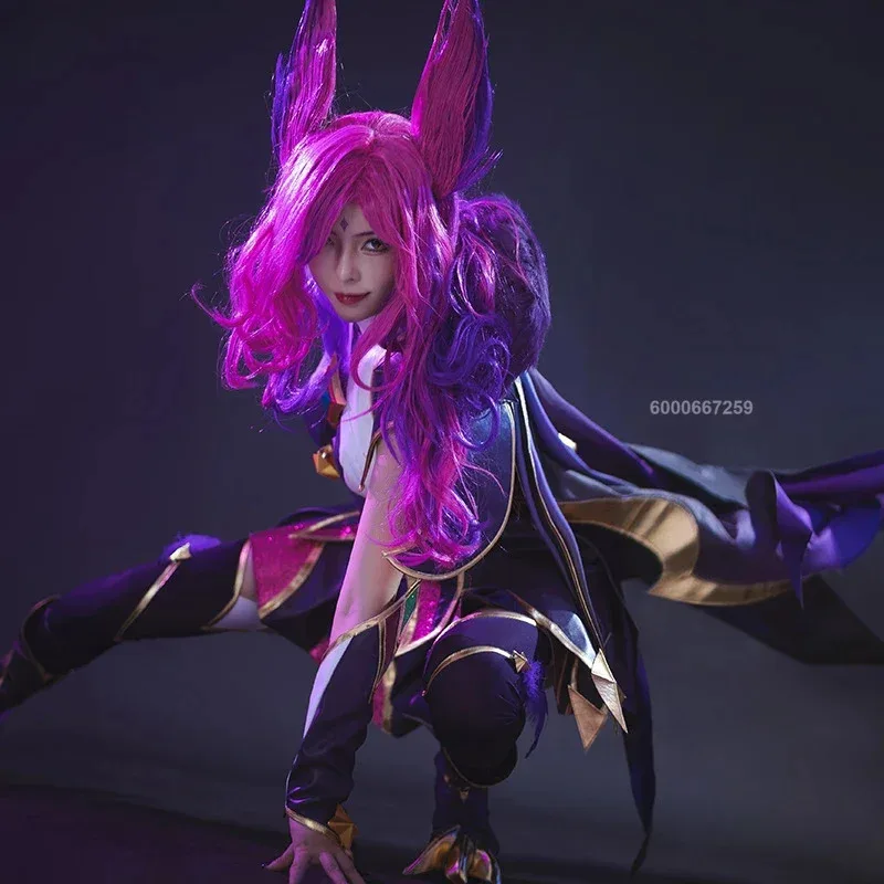 

Костюм для косплея CyLeague of Legends Star Guardian Xayah, комплект для женщин, наряд на Хэллоуин с париком, платье с персонажем волшебной девушки