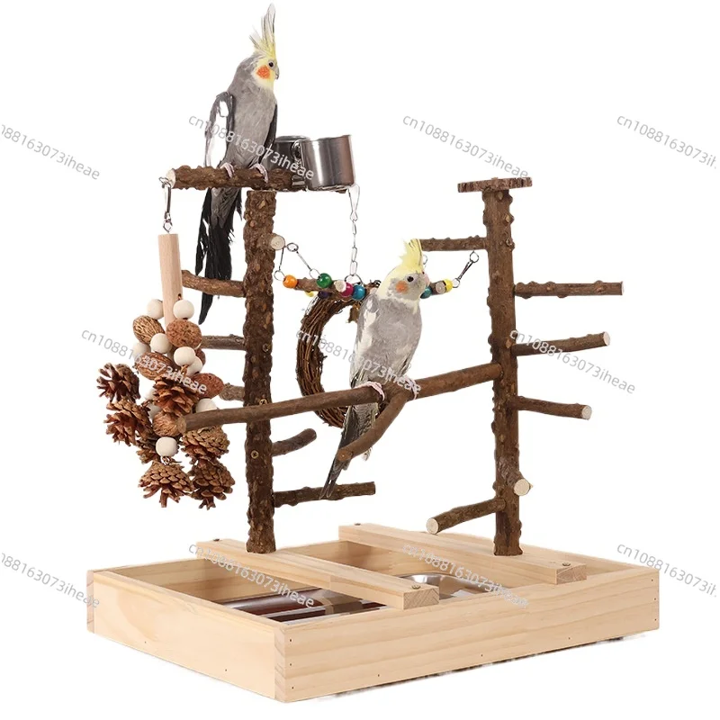 

Natural Sichuan Pepper Wood Stand Gnawing Nut Ladder Tree Fork Parrot Bird Toy tiger Skin Peony Xuanfeng Special Relief