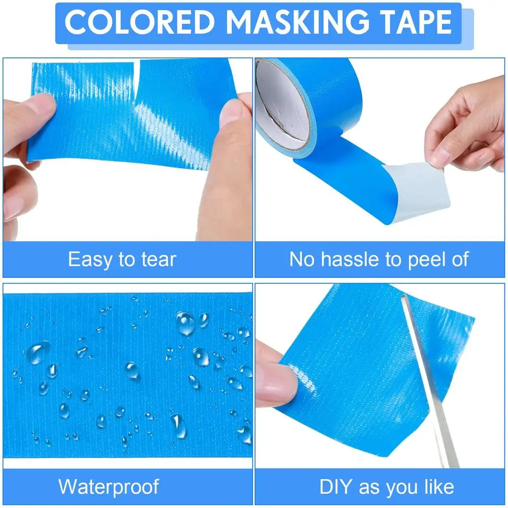 36 Pack Rainbow Duct Tape Set 10 Yards x 2 Inch Heavy Duty Waterproof Crafts Packaging Markers Kit