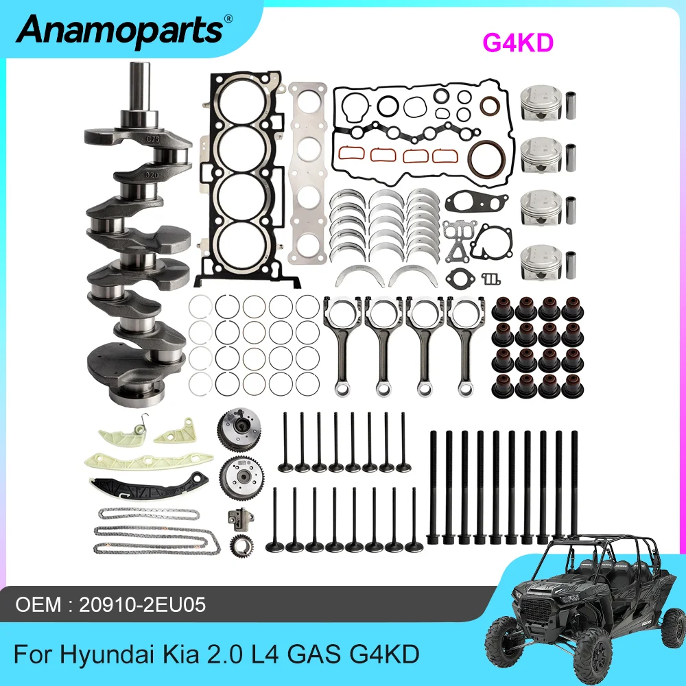 

G4KD 2.0L Engine Rebuild Overhaul Kit Crankshaft Piston Gasket Bearing Fit 08-15 Hyundai ix35 Sonata Kia Sportage Optima 2.0 GAS
