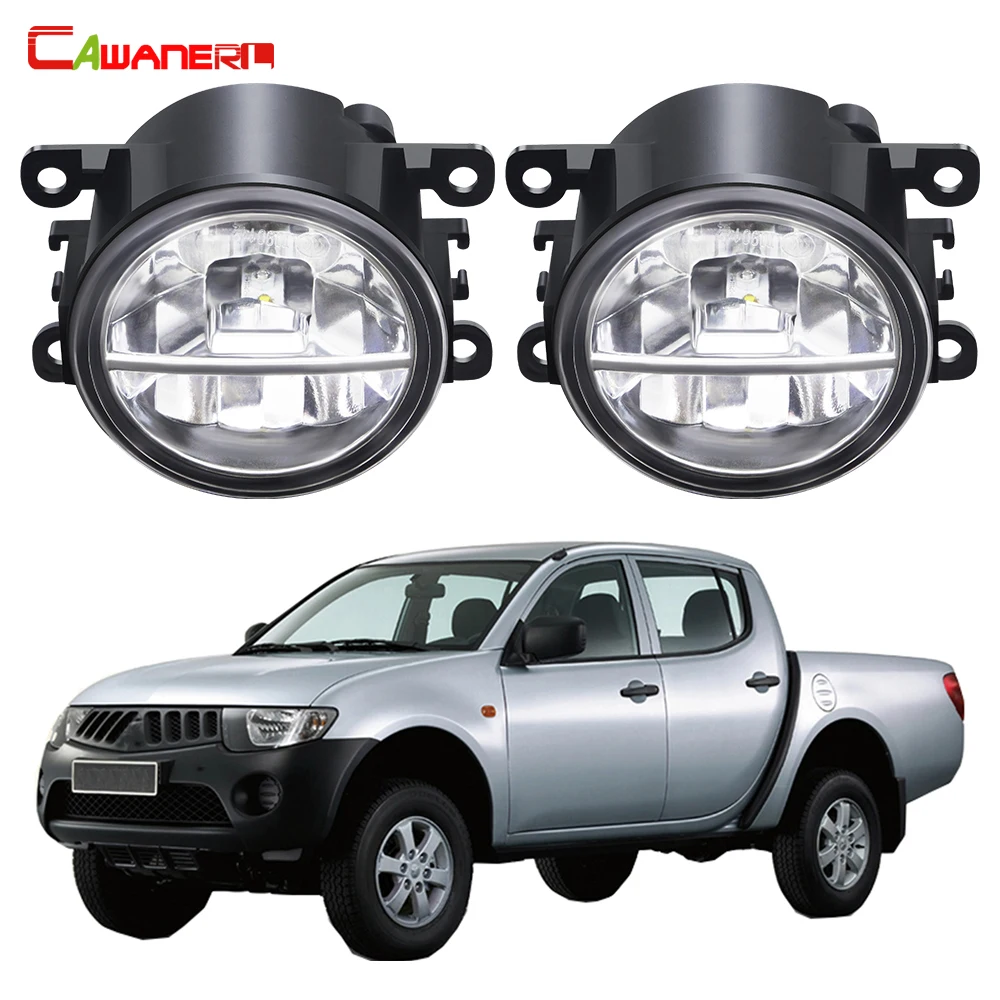 2 Pieces Fog Light For Mitsubishi L200 KB_T KA_T Pickup 2005-2012 Car Front LED Fog Daytime Running Lamp DRL Assembly 30W 6000LM