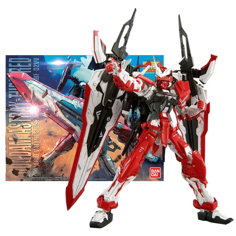 

Bandai Figure Gundam Model Kit Anime Figures MG Astray Turn Red Mobile Suit Gunpla Action Figure Toys For Boys Children's Gift