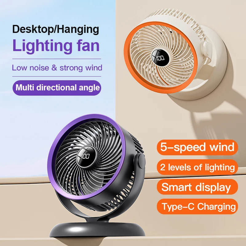 HOMEFISH 2026 Neuer Mini-Tischventilator Wandmontierter Kleiner Elektrischer Ventilator für Büro, Zuhause, Wohnheim - Kompakter Kühlluftstrom